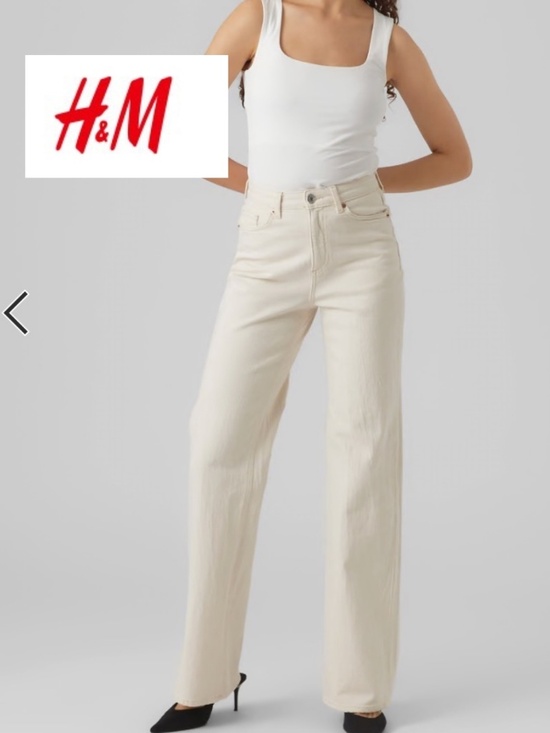 H&M Denim - H&M creamy white 5 pocket high rise jean, 14. GP1567